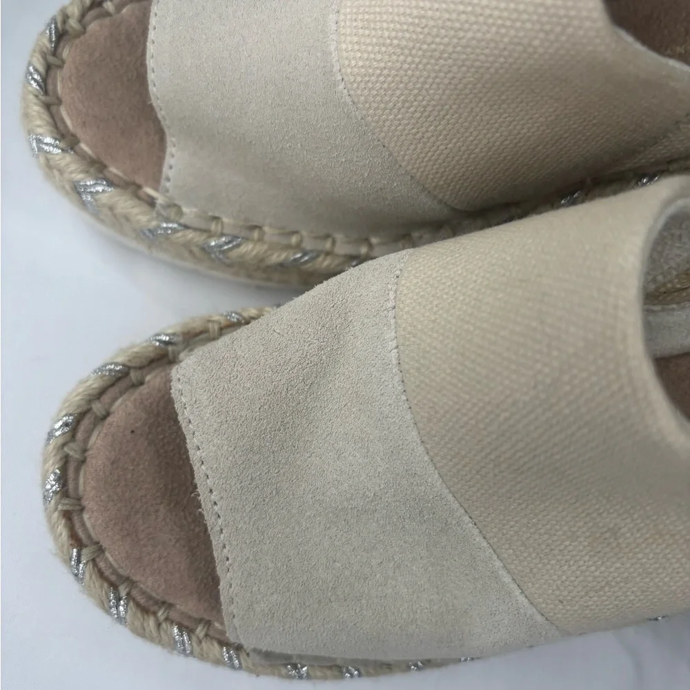 TOMS Women's Cream Espadrille Slides